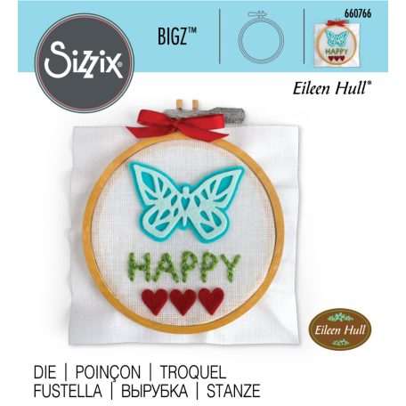 SIZZIX vágósablon 660766, Embroidery Hoop Eileen Hul/ Sizzix Bigz Die (1 db)