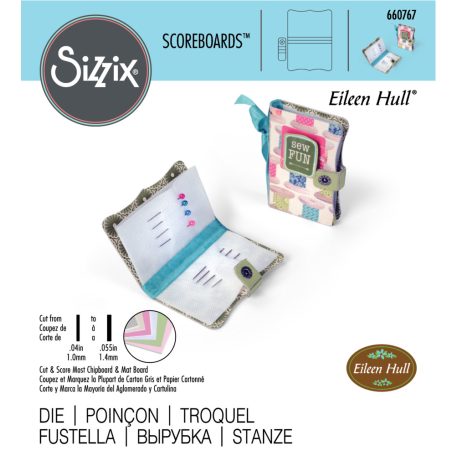 SIZZIX vágósablon 660767, Needle Book Eileen Hull/ ScoreBoards (1 db)