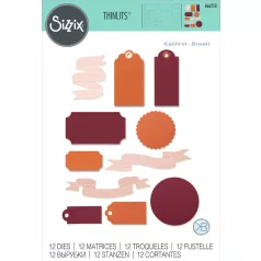   SIZZIX vágósablon 666250 - Vintage Tags & Banners - Kath Breen - Thinlits Die Set  (1 csomag)