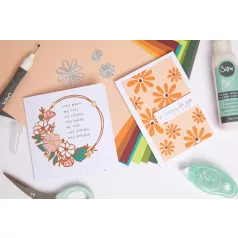   SIZZIX vágósablon 666522 - Floral Round - Lisa Jones - Thinlits Die Set  (1 csomag)