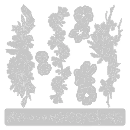 SIZZIX vágósablon 666251 - Woodland Borders - Olivia Rose - Thinlits Die Set  (1 csomag)