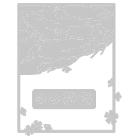 SIZZIX vágósablon 666252 - Woodland Cardfront - Olivia Rose - Thinlits Die Set  (1 csomag)