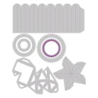 SIZZIX vágósablon 666567 - Vault Rosettes - Tim Holtz - Thinlits Die Set  (1 csomag)