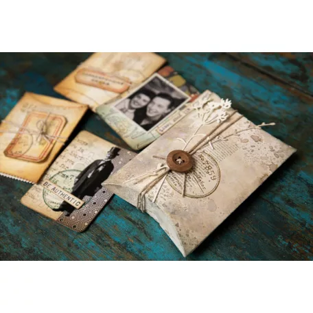 SIZZIX vágósablon 666568 - Vault Pillow Box + Bag - Tim Holtz - Thinlits Die Set  (1 csomag)