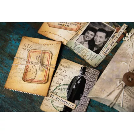 SIZZIX vágósablon 666568 - Vault Pillow Box + Bag - Tim Holtz - Thinlits Die Set  (1 csomag)