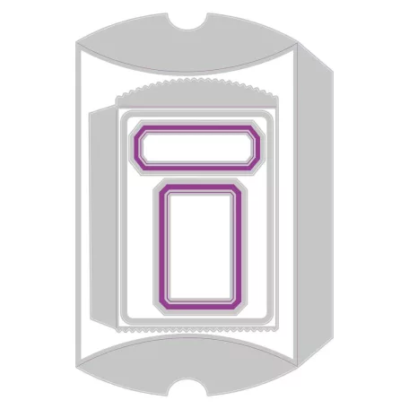 SIZZIX vágósablon 666568 - Vault Pillow Box + Bag - Tim Holtz - Thinlits Die Set  (1 csomag)