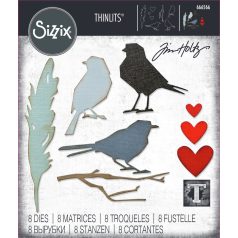   SIZZIX vágósablon 666566 - Vault Lovebirds - Tim Holtz - Thinlits Die Set  (1 csomag)