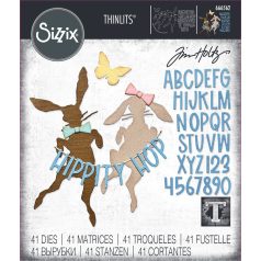   SIZZIX vágósablon 666562 - Vault Hippity Hop - Tim Holtz - Thinlits Die Set  (1 csomag)