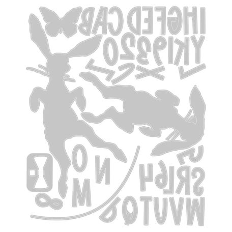 SIZZIX vágósablon 666562 - Vault Hippity Hop - Tim Holtz - Thinlits Die Set  (1 csomag)