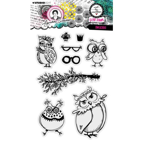 Szilikonbélyegző Owlicious - Art by Marlene - ABM Clear Stamp (1 csomag)