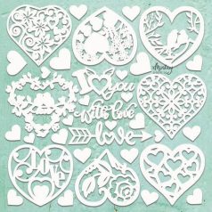   Mintay Papers Chipboard 12" (30 cm) - Decor - My Heart - Chippies (1 ív)