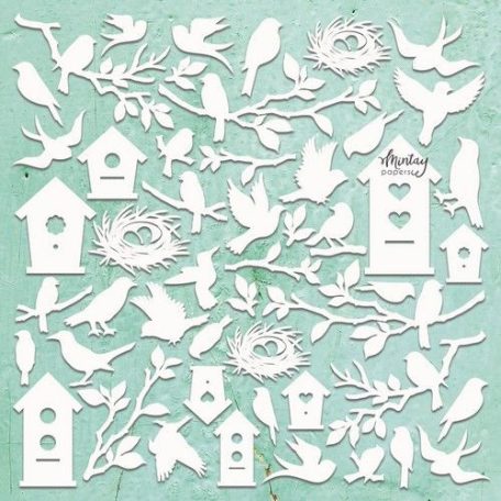 Mintay Papers Chipboard 12" (30 cm) - Decor - Birds - Chippies (1 ív)