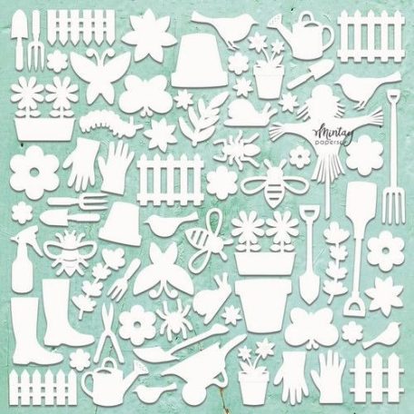 Mintay Papers Chipboard 12" (30 cm) - Decor - Gardening - Chippies (1 ív)