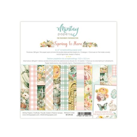 Mintay Papers Papírkészlet 6" (15 cm) - Paper Pad - Spring Is Here (24 lap)