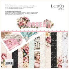   LemonCraft Papírkészlet 12" (30 cm) - Dear Diary – Roses - Scrapbooking Paper Pad (1 csomag)