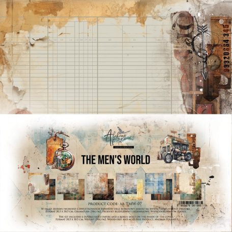 Alchemy of Art Papírkészlet 12" (30 cm) - The Men's World - Paper Collection Set (6 lap)