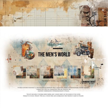 Alchemy of Art Papírkészlet 8" (20 cm) - The Men's World - Paper Collection Set (12 lap)