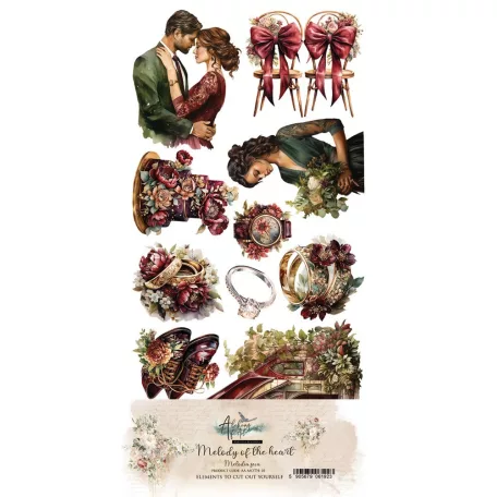 Alchemy of Art Kivágóív 6"x12" (15cm x 30 cm) - Melody of the Heart -  - Extras to Cut Set (1 csomag)