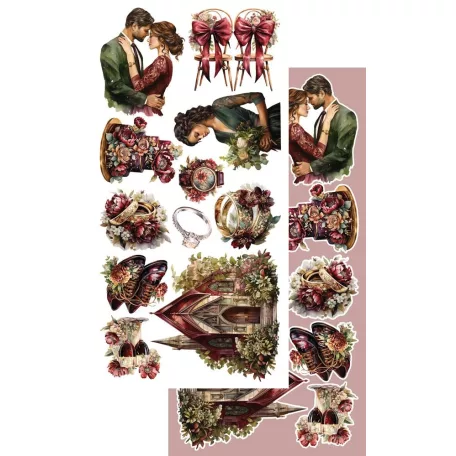 Alchemy of Art Kivágóív 6"x12" (15cm x 30 cm) - Melody of the Heart -  - Extras to Cut Set (1 csomag)