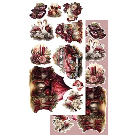 Alchemy of Art Kivágóív 6"x12" (15cm x 30 cm) - Melody of the Heart -  - Extras to Cut Set (1 csomag)