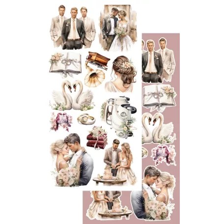 Alchemy of Art Kivágóív 6"x12" (15cm x 30 cm) - Melody of the Heart -  - Extras to Cut Set (1 csomag)