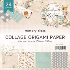   Memory Place Origami papír 6" (15 cm) - My Family - Collage Origami Paper (24 db)