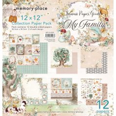   Memory Place Papírkészlet 12" (30 cm) - My Family - Collection Paper Pack (12 lap)