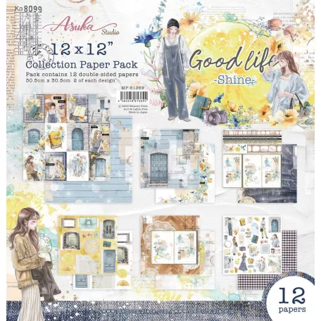 Memory Place Papírkészlet 12" (30 cm) - Good Life Shine - Collection Paper Pack (12 lap)