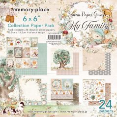   Memory Place Papírkészlet 6" (15 cm) - My Family - Collection Paper Pack (24 lap)
