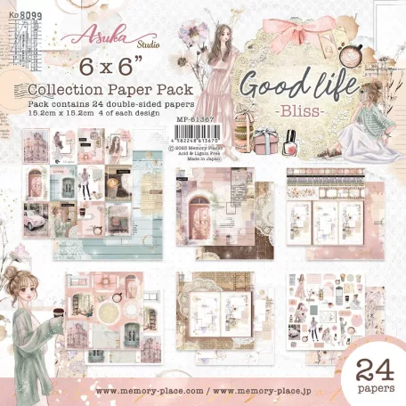 Memory Place Papírkészlet 6" (15 cm) - Good Life Bliss - Collection Paper Pack (24 lap)