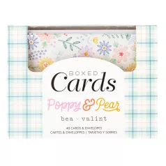   American Crafts Üdvözlőlap készlet - Bea Valint - Poppy and Pear - Boxed Cards (1 csomag)