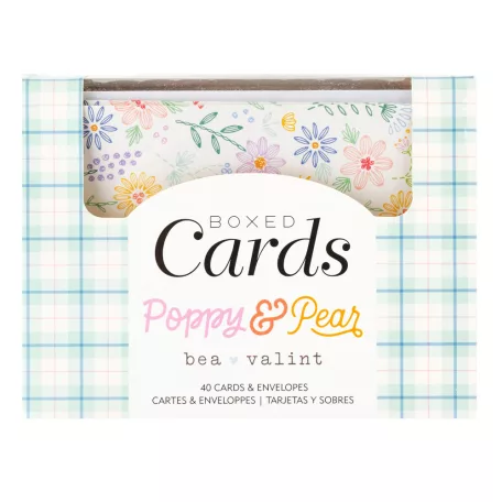 American Crafts Üdvözlőlap készlet - Bea Valint - Poppy and Pear - Boxed Cards (1 csomag)
