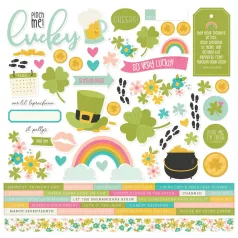   Simple Stories Matrica 12" (30 cm) - Cardstock Stickers - St Patrick's Day (1 ív)