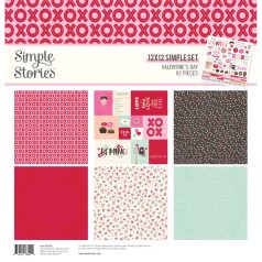   Simple Stories Scrapbook papírkészlet 12" (30 cm) - Collection Kit - Valentine's Day (1 csomag)