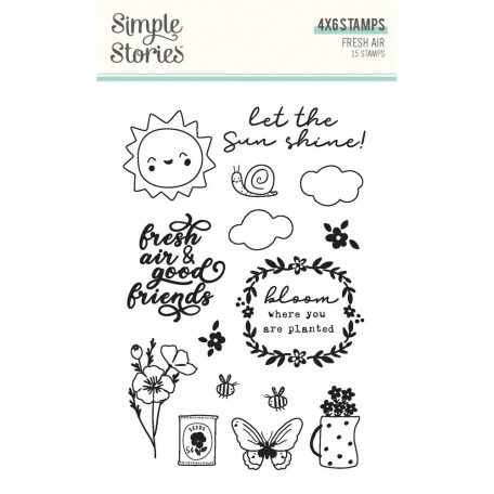 Simple Stories Szilikonbélyegző  - Clear Stamps - Fresh Air (1 csomag)
