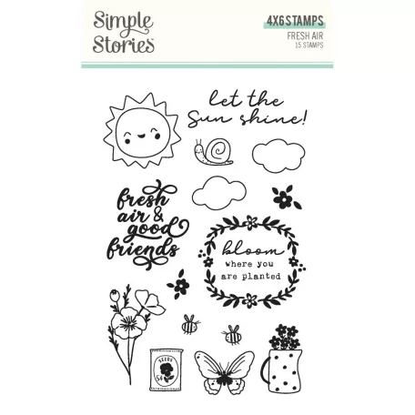 Simple Stories Szilikonbélyegző  - Clear Stamps - Fresh Air (1 csomag)