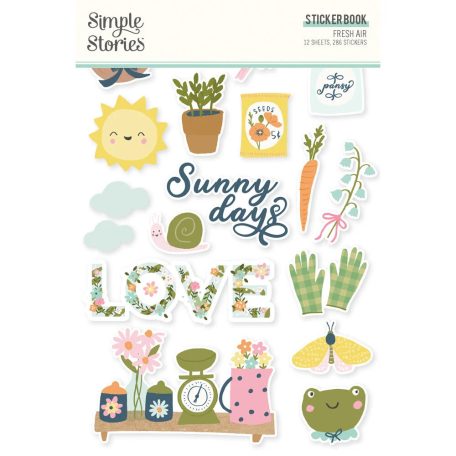Simple Stories Matrica  - Sticker Book - Fresh Air (12 ív)