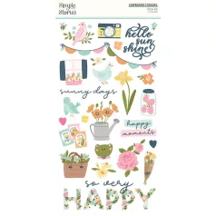   Simple Stories Chipboard matrica  - Chipboard Stickers  - Fresh Air (1 ív)