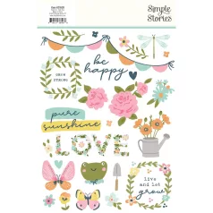 Simple Stories Matrica  - Rub-Ons - Fresh Air (2 ív)