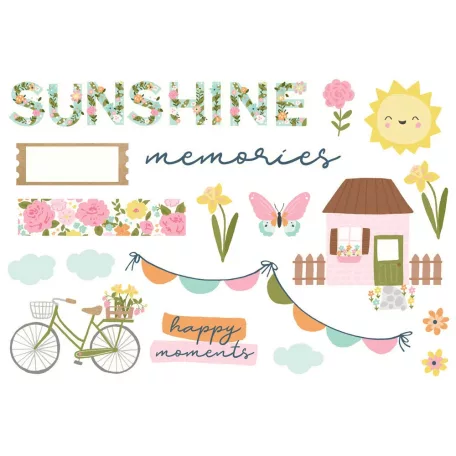 Simple Stories Kivágatok  - Simple Pages Pieces - Fresh Air (1 csomag)