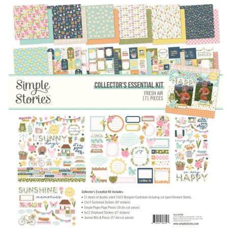 Simple Stories Scrapbook papírkészlet 12" (30 cm) - Collector's Essential Kit - Fresh Air (1 csomag)