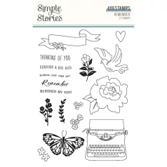   Simple Stories Szilikonbélyegző  - Clear Stamps - Remember (1 csomag)