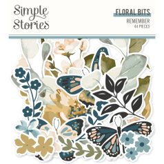   Simple Stories Kivágatok  - Floral Bits & Pieces - Remember (1 csomag)