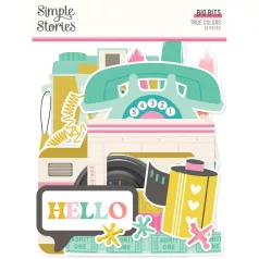   Simple Stories Kivágatok  - Big Bits & Pieces - True Colors (1 csomag)