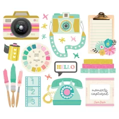   Simple Stories Kivágatok  - Big Bits & Pieces - True Colors (1 csomag)