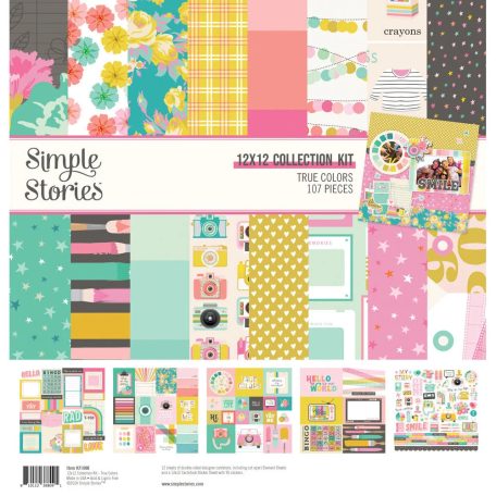 Simple Stories Scrapbook papírkészlet 12" (30 cm) - Collection Kit - True Colors (1 csomag)