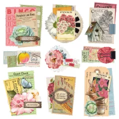   Simple Stories Chipboard kivágat  - Chipboard Clusters  - Simple Vintage Spring Garden (1 csomag)