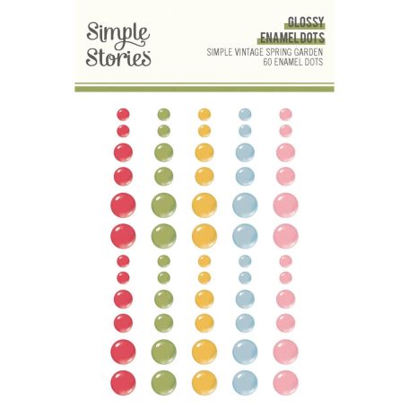 Simple Stories Díszítőelem  - Enamel Dots - Simple Vintage Spring Garden (1 ív)