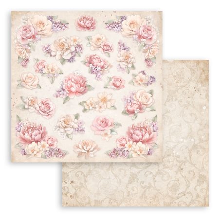 Stamperia Scrapbook papír 12" (30 cm) - Romance Forever - Floral PatternPaper Sheets (1 ív)