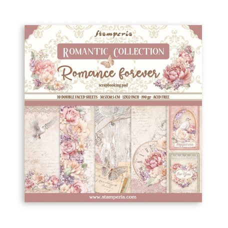 Stamperia Papírkészlet 12" (30 cm) - Romance Forever - Paper Pack (10 ív)